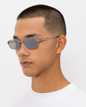 Jacquemus Серебристые очки Sera JAC121C4SUN