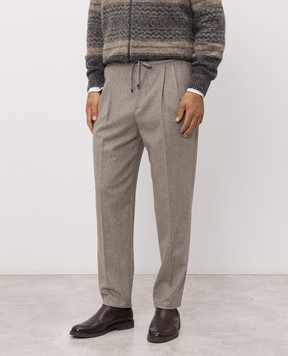 Brunello Cucinelli Сірі штани з вовни M038PE1710