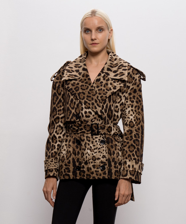 Dolce&Gabbana Коричневая куртка в принт F9U46TFSFN4 изображение 3