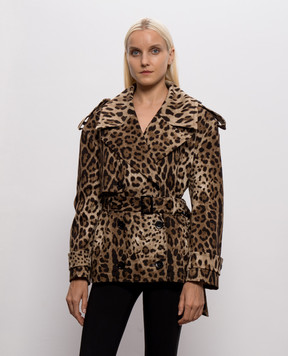 Dolce&Gabbana Коричневая куртка в принт F9U46TFSFN4