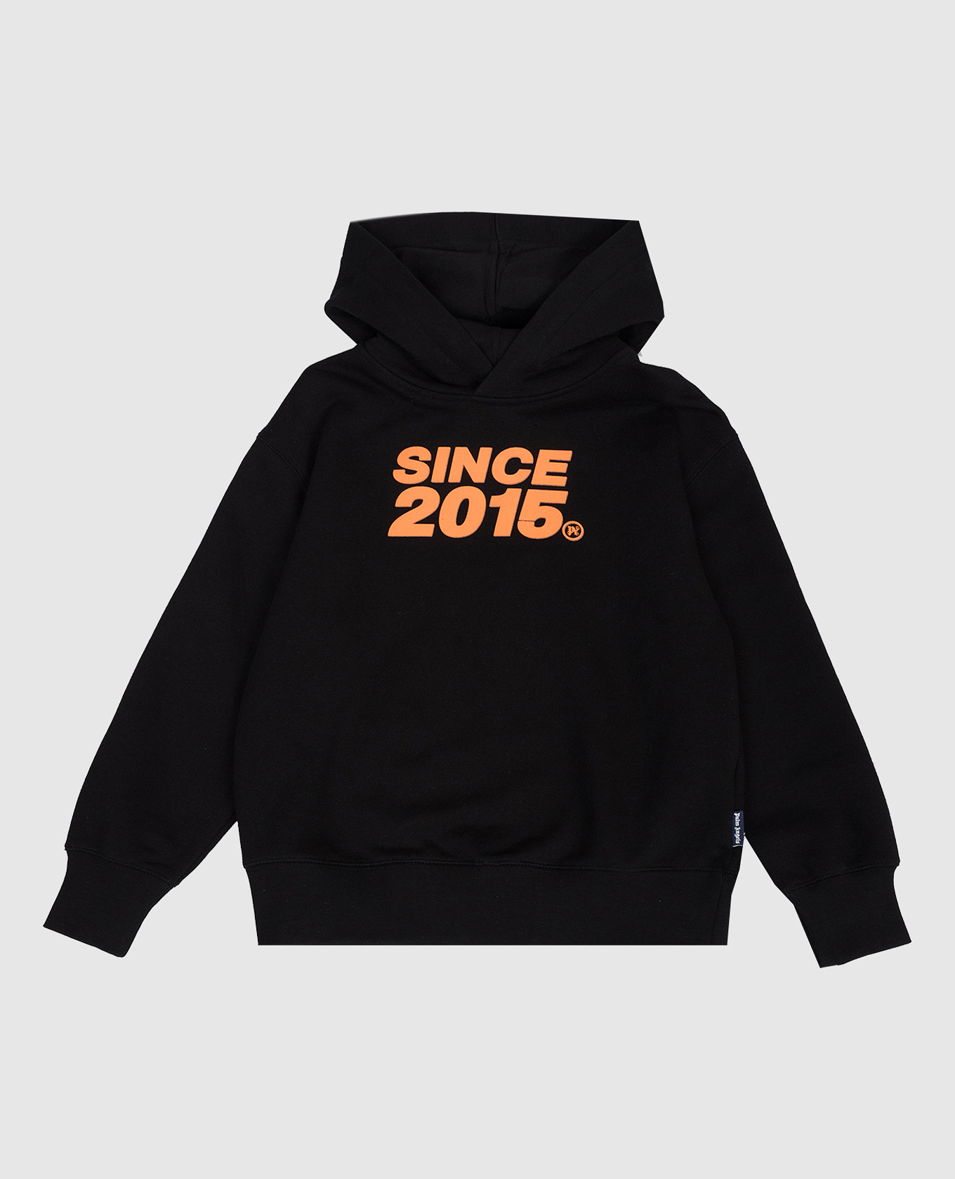 Детское черное худи с принтом Since 2015