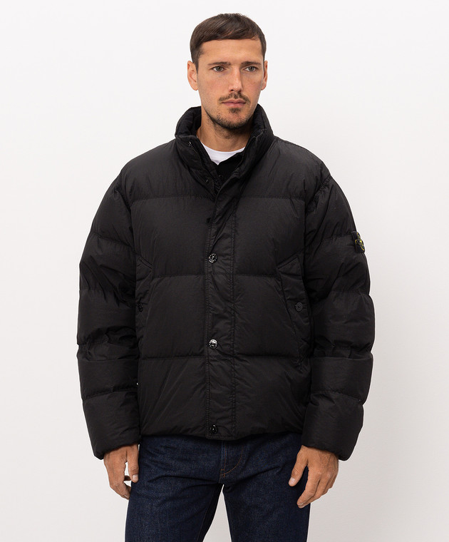 Stone Island Чорний пуховик з патчем логотипа L2S154100109S0A23 зображення 3