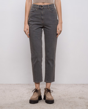 Peserico Серые джинсы с логотип патч P04525LGR04280