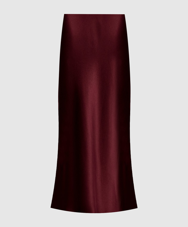 Gabriela Hearst Бордовая юбка Frei из шелка 4263046S096