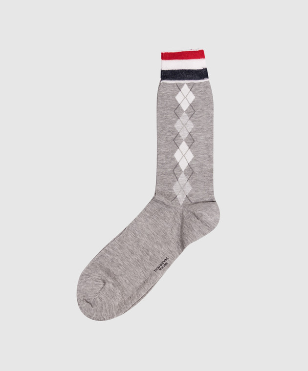 Thom Browne Сірі шкарпетки з візерунком MAS216AY3012 зображення 2