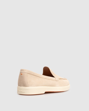 Santoni Бежеві замшеві лофери WUYA58856TISNPYL