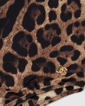 Dolce&Gabbana Коричневий купальник в леопардовий принт L5J812ONO1126