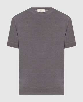 Enrico Mandelli Серая футболка с шелком 3K004A5645