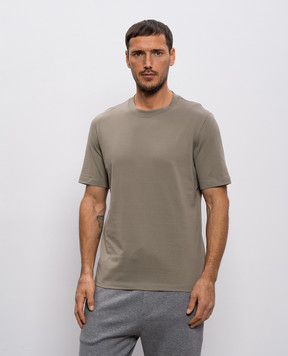 Brunello Cucinelli Футболка кольору хакі M0B131308Y