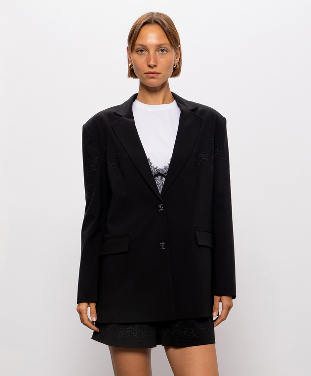Twinset Черный жакет с вышивкой 262AQ2011 изображение 3