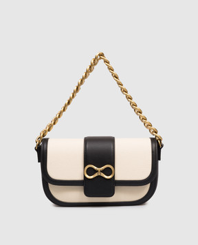 Twinset Бежева сумка-седл з емблемою 261TB7400