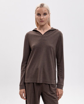 Max Mara Коричневые худи COMICA с шелком MXMCOMICA