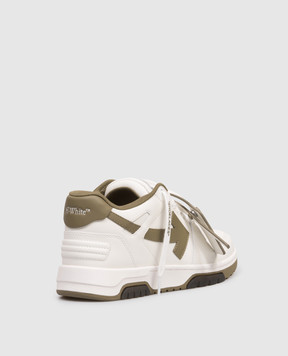 Off-White Білі шкіряні кросівки Out Of Office з емблемою OWIA259S26LEA001