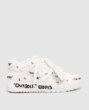 Off-White Белые кожаные кроссовки Out Of Office OWIA259F25LEA007