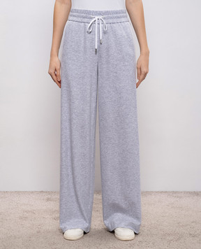 Peserico Серые меланжевые спортивные штаны с лампасами P04241J005667