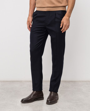 Enrico Mandelli Сині штани з кашеміру GYM02B5607