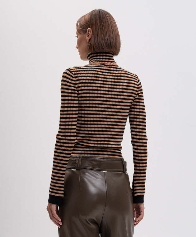 Twinset Коричневый гольф в полоску 262AP3250 изображение 4