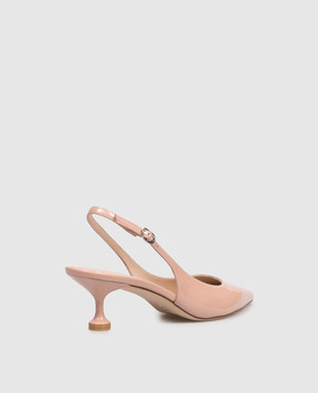 Stuart Weitzman Бежеві шкіряні лаковані слінгбеки STUARTINI SM912