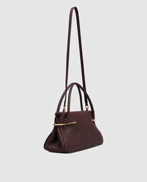 Givenchy Бордова шкіряна сумка-тоут Pinch з логотипом BB5158B2DG