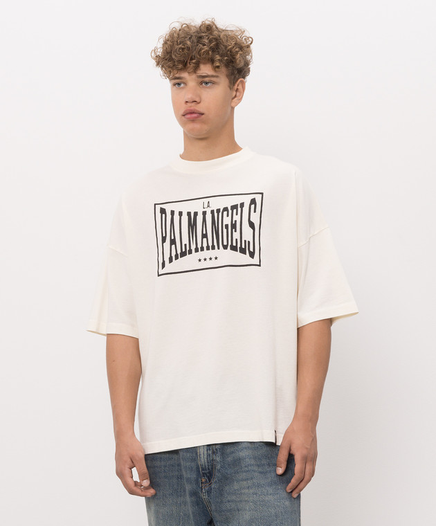 Palm Angels Футболка кольору айворі Box PAMAA003JR004 зображення 3