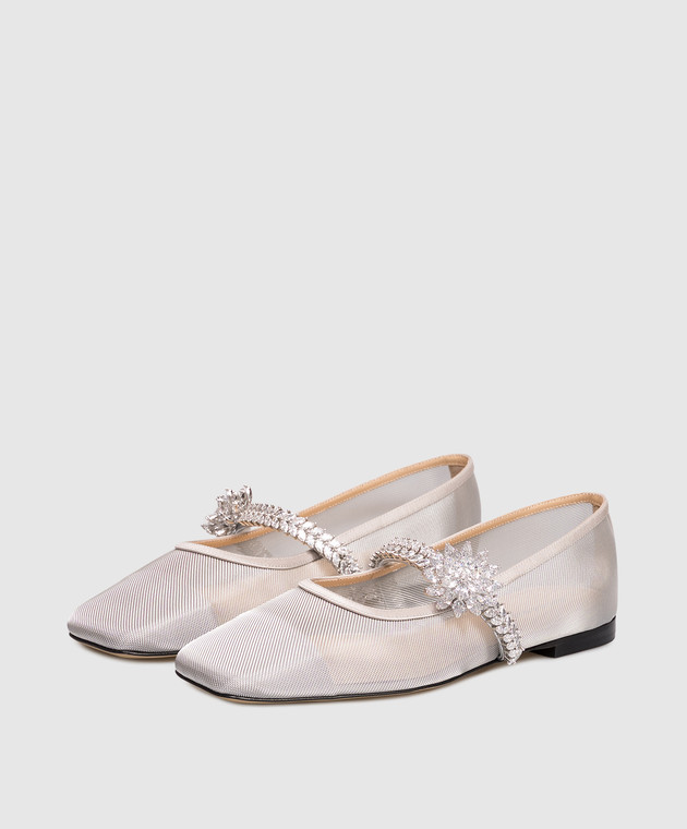 Mach&Mach Сірі балетки Lotus Flower S091310NET зображення 2