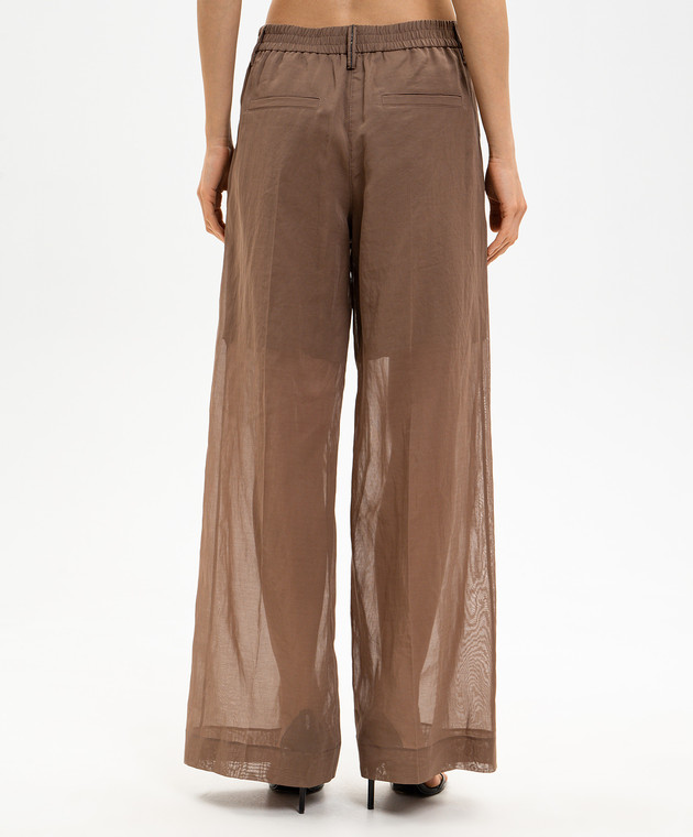 Brunello Cucinelli Коричневі штани з ланцюжком M0F91P9174 зображення 3