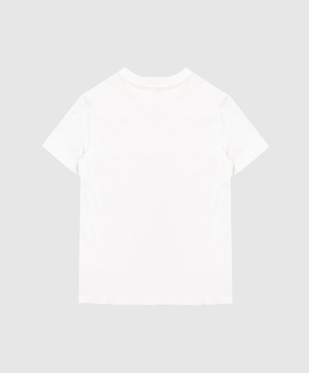 Dolce&Gabbana Дитяча біла футболка з мереживом L5JTQMG7PYG46 зображення 2