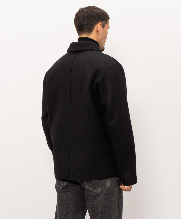 Stone Island Чорна куртка з вовною L2S15Q100033S0F51 зображення 4