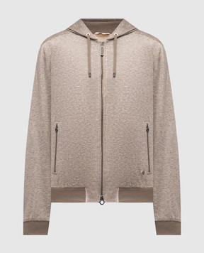 Stefano Ricci Бежева куртка з шовку і льону MZJ6100060KL002U