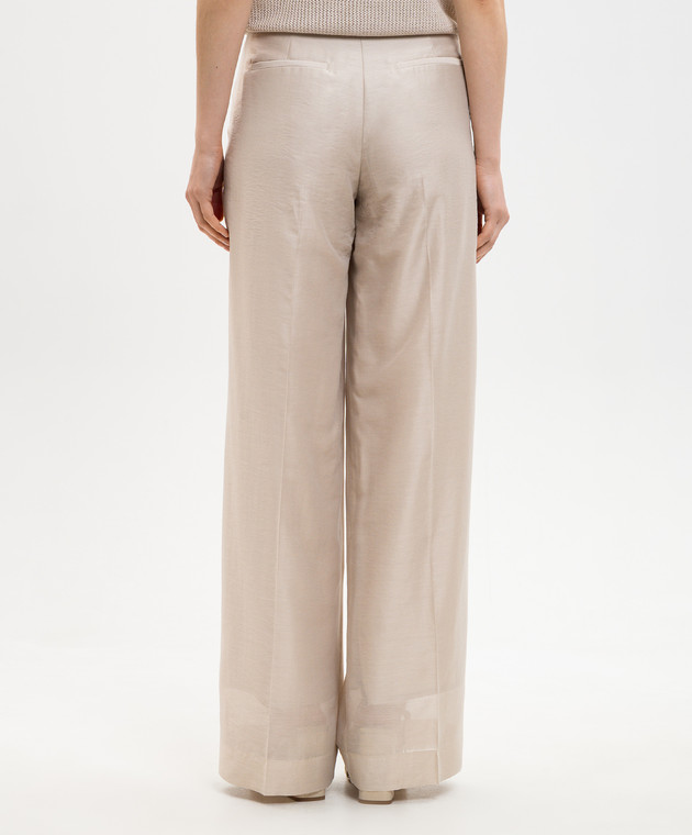 Peserico Бежеві штани з ланцюжком моніль E04452D08867 зображення 4