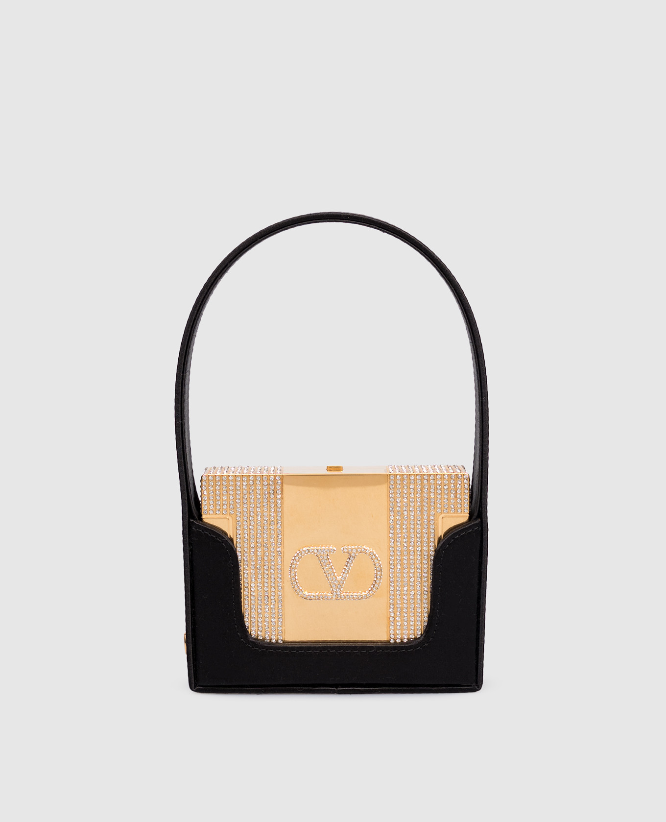 

Золотистый минодьер Minaumorphe с кристаллами Swarovski, Клатчи