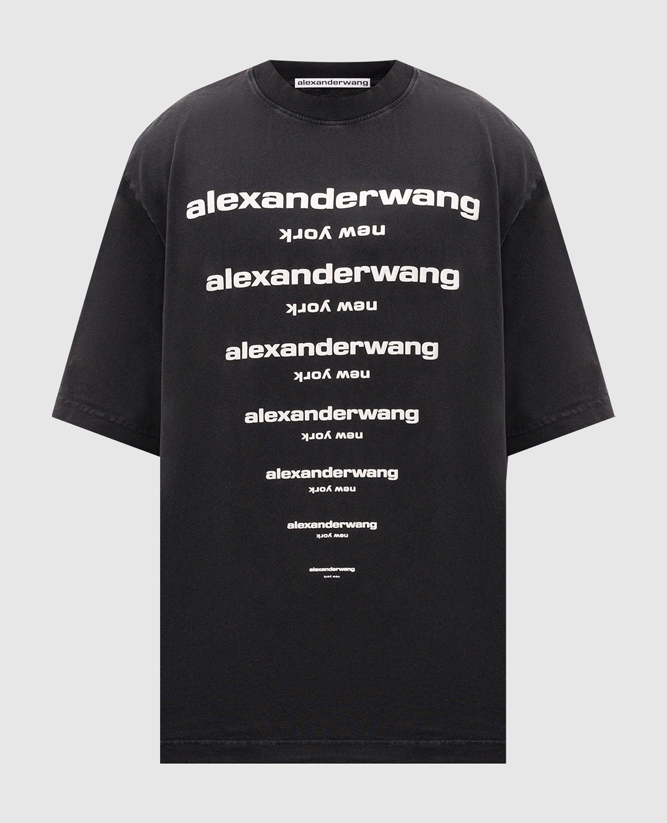 

Черная футболка с контрастным принтом логотипа, Черный, Футболки