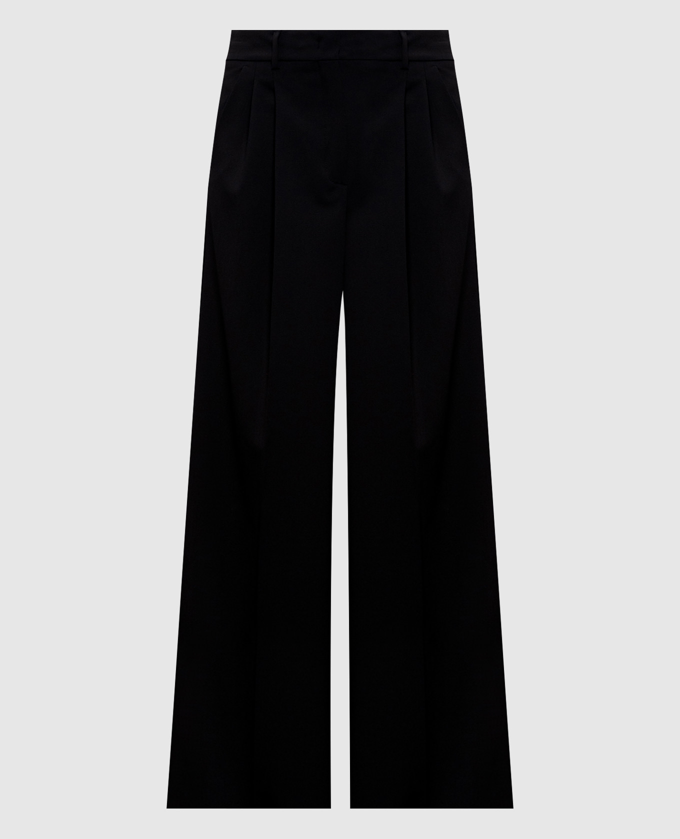 

Черные брюки DASTA с шерстью, Черный, Широкие брюки