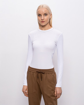 Brunello Cucinelli Белый лонгслив с цепочкой мониль MPTC8BJ300