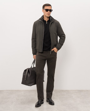 Kiton Коричневі джинси з патчем логотипа UPNJSK0100L