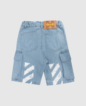 Off-White Дитячі блакитні джинсові шорти 44BYC002S26D001