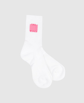 Casablanca Білі шкарпетки Rose Shadow ASS26ACC01002