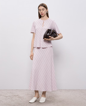 PROENZA SCHOULER Рожева спідниця Gina в смужку WL2615227BY367