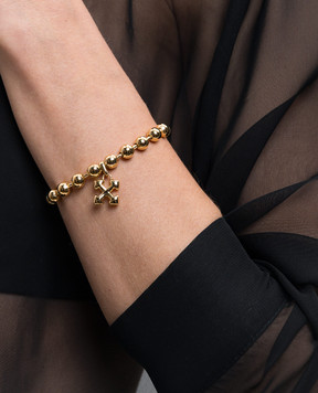 Off-White Золотой браслет с логотипом Arrow OWOA12TF25MET001