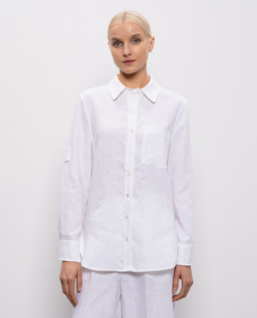Babe Pay Pls Біла сорочка з льону D3502WMENFI