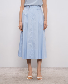 Peserico Блакитна спідниця міді з патчем A0558101979