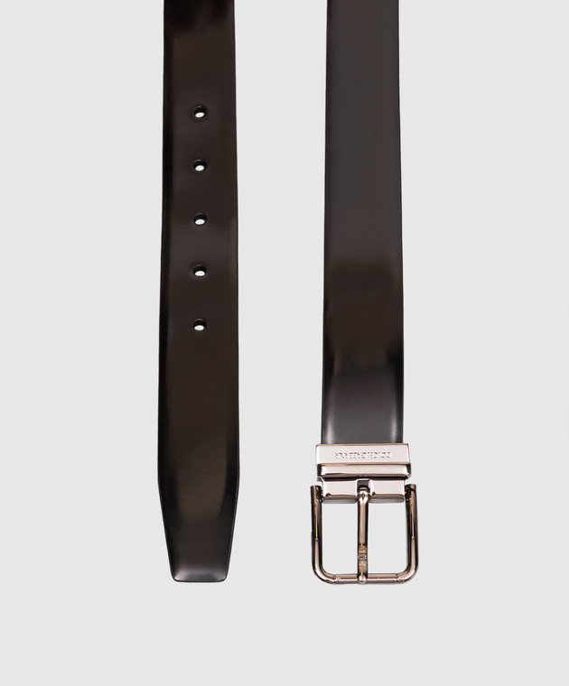 Dolce&Gabbana Черный кожаный глянцевый ремень BC4703AI935 изображение 2