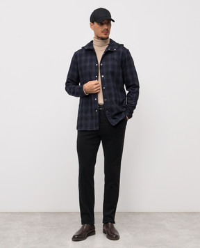 Kiton Черные брюки с патчем логотипа UFPPEK0100H