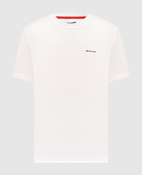 Kiton Біла футболка з вишивкою логотипа UMK1274