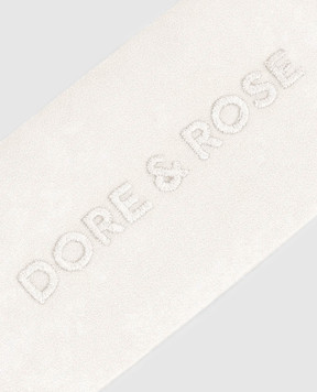 Dore & Rose Бежева пов'язка на голову із шовку SILKHEADBAND