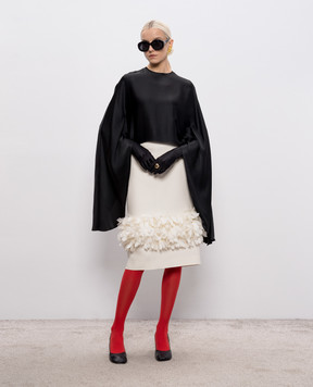 Dondup Чорна блуза з шовком DC483SF0106DXXX