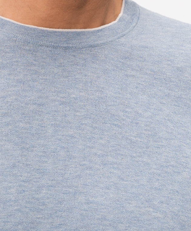 Pini Parma Блакитна футболка з контрастним окантуванням TSHIDUSTBL зображення 5