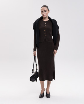 Allude Коричнева спідниця з вовни та кашеміру 26517081