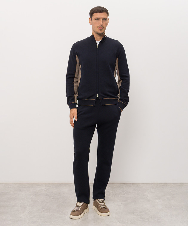 Bertolo Cashmere Синий спортивный костюм с логотипом 9026330025859026340025 изображение 2