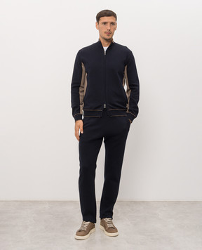 Bertolo Cashmere Синий спортивный костюм с логотипом 9026330025859026340025